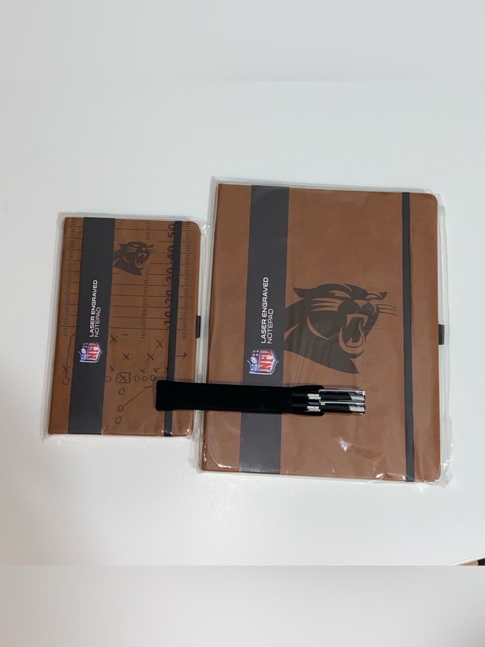 NFL Carolina Panthers Laser Engraved Notepad and Pen Set